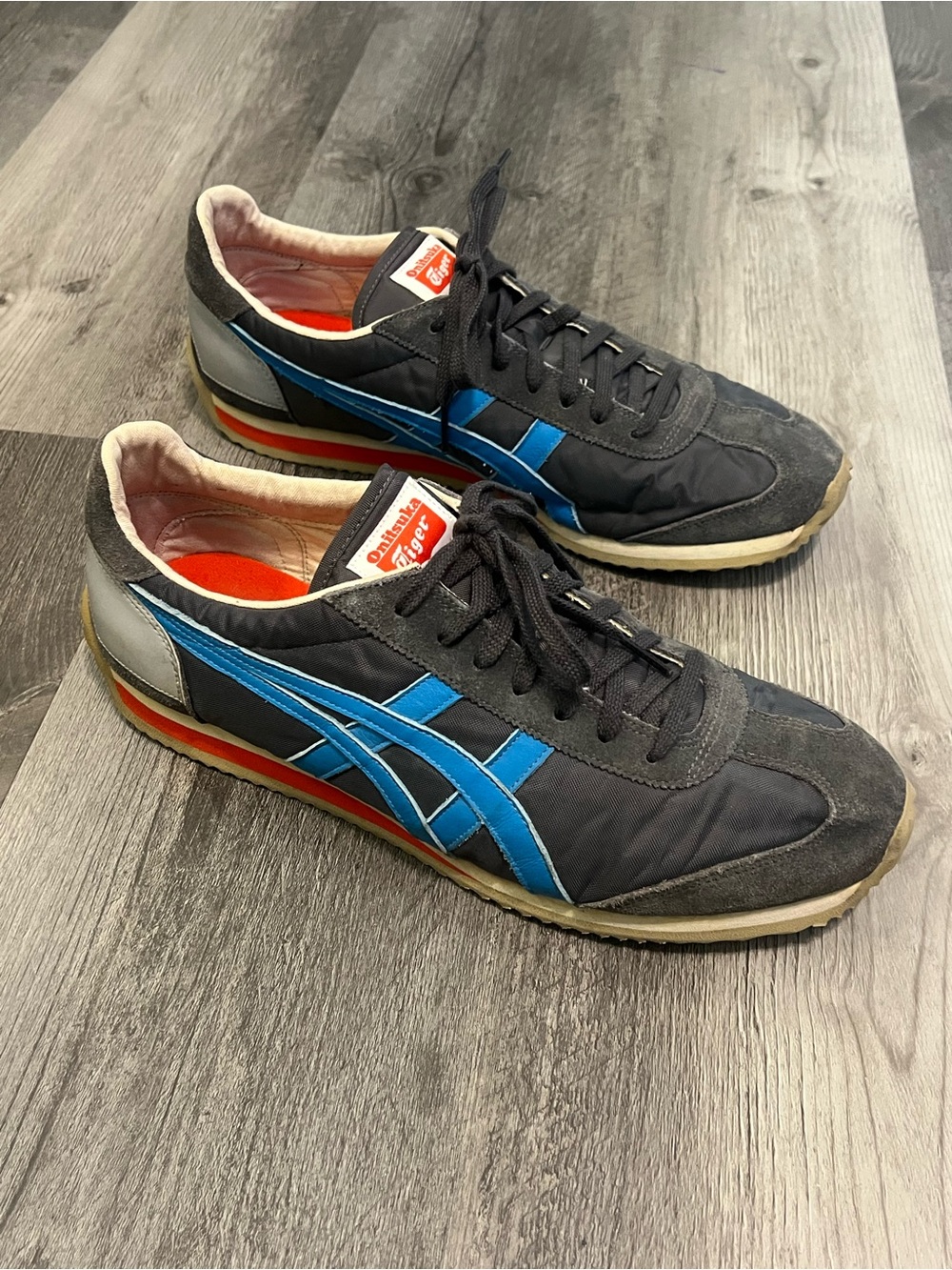 Onitsuka Tiger California 78 Vin Sneakers D110N Gray Blue Size 10.5 Mens